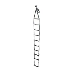 Das Bild zeigt die Trittleiter Cassin Ladder Aider. Die schwarze Trittleiter steht aufrecht im Bild. Man erkennt sofort ihre Funktionsweise sowie die zehn Trittstufen.
