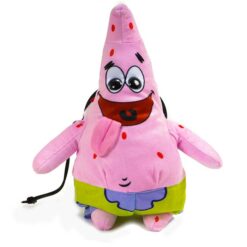 Das Bild zeigt das Chalkbag Patrick. Die Comic Figur aus Spongebob steht in Bildmitte. Man erkennt alle Details des Magnesiumbeutels für Kinder.