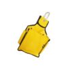 Das Bild zeigt den Tool Bag Singing Rock. Der gelbe Bag aus dickem Polymar Kunststoff steht schräg in Bildmitte. In der Anhängelasche ist ein silberner Karabiner eingehängt.