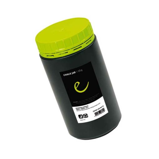 Das Bild zeigt die schwarz-gelbe Dose des Edelrid Chalk Jar.