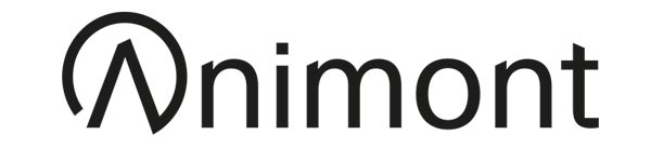 Das Bild zeigt das Logo der Aloinschule Animont, ein schwarzer Schriftzug auf weißem Grund.