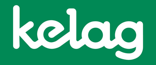 Das Bild zeigt das kelag Logo. Einen weißen Schriftzug auf grünem Grund.