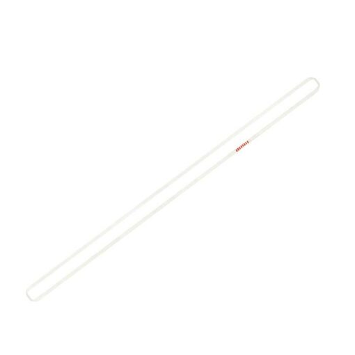 Das Bild zeigt die Petzl Pur ´Anneau 120cm Bandschlinge mit roter Naht quer in einem weißem Quadrat.