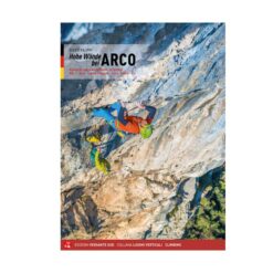 Cover des Hohe Wände bei Arco Kletterführer Band 1, ein Kletterer im Überhang.